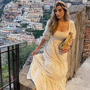 ASOS striped maxi dress